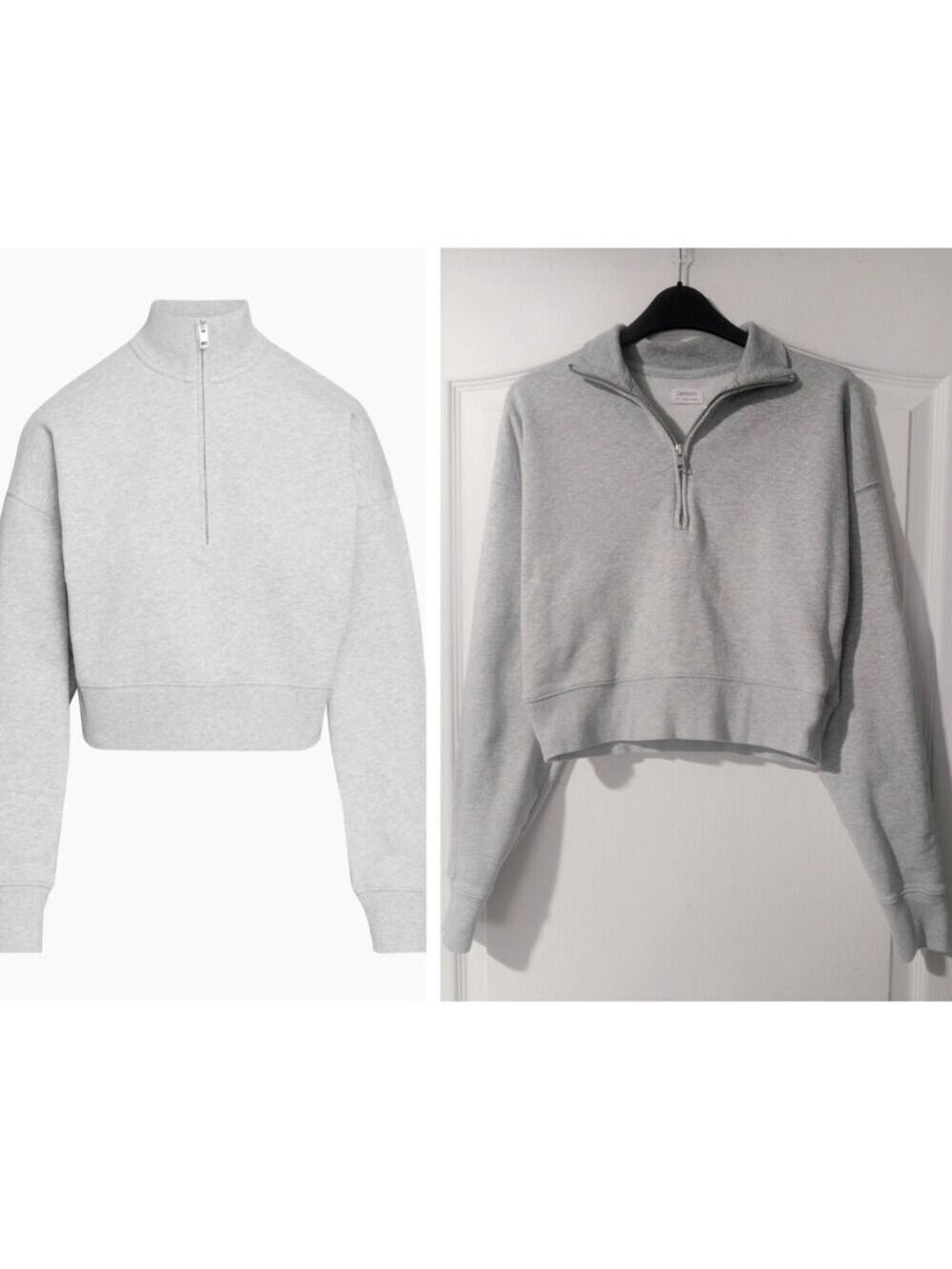 Aritzia Community | Half-zip Mock-neck Sweatshirt In Grey